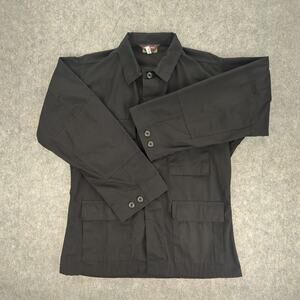 Tru-Spec Jacket Mens Medium Regular Black Ripstop Tactical Utility Field Shirt